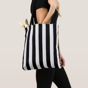 Schwarz-Weiß-Stricktasche Tasche