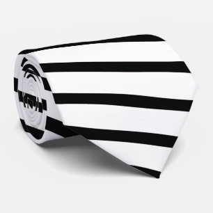 SCHWARZ-WEISS-STRIPE — ÄNDERBARE HINTERGRUNDFARBE KRAWATTE