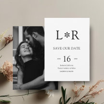 Schwarz & Weiß | Stylische moderne Save-the-Date-K