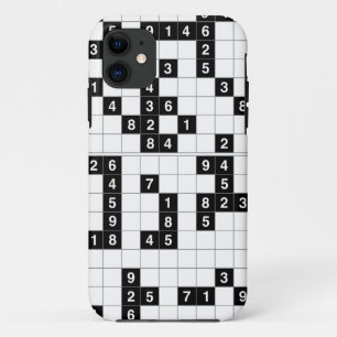 Schwarz-Weiß-Sudoku iPhone 11 Hülle