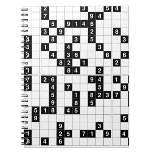 Schwarz-Weiß-Sudoku Notizblock