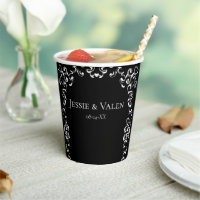 Schwarz-weiß Swirl Gothic Wedding