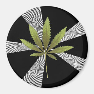 Schwarz-Weiß-Swirl....... Magnet