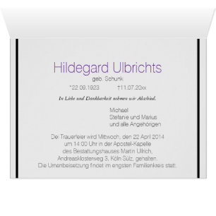Schwarz-Weiß-Sympathie Beileid