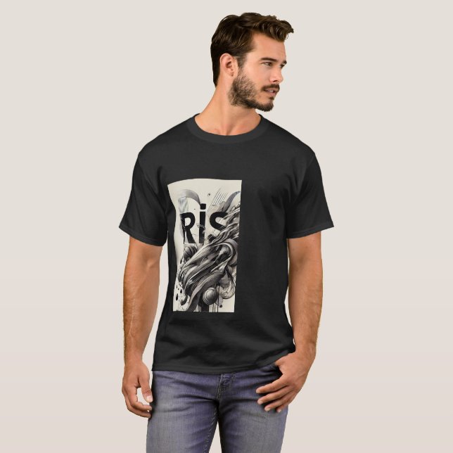 Schwarz-Weiß-T - Shirt (Vorne ganz)