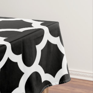 Schwarz-Weiß-Tablette Tischdecke