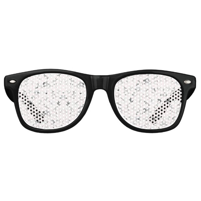 Schwarz-Weiß-Tapete mit schönem Blatt Partybrille (Vorderseite)