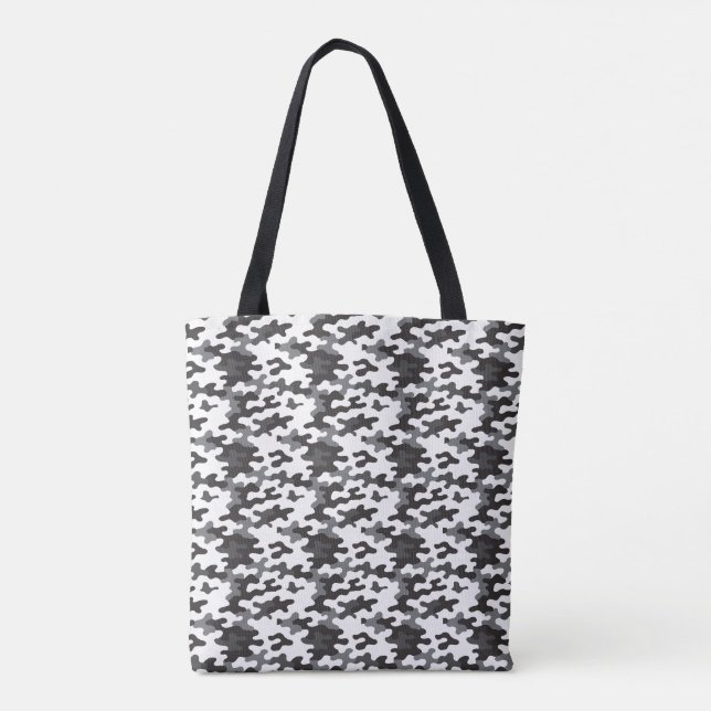 Schwarz-weiß-Tarnmuster Tasche (Rückseite)
