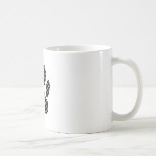 Schwarz-Weiß-Tartan-Hundpfeife drucken Kaffeetasse