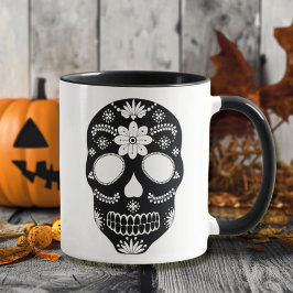 Schwarz-Weiß-Tasse aus mexikanischem Zucker Tasse