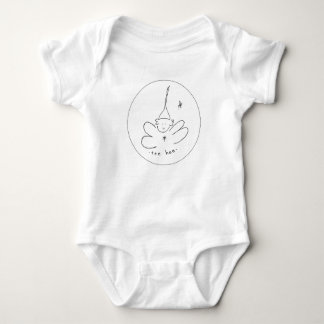 Schwarz-Weiß-Tee-Bodysuit Baby Strampler