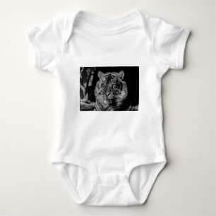 Schwarz-Weiß-Tiger Baby Strampler