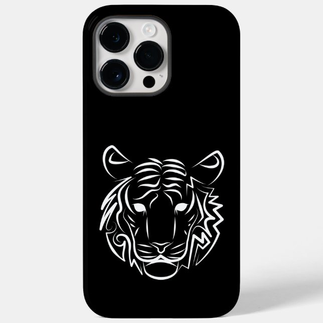 Schwarz-Weiß-Tiger Case-Mate iPhone 14 Pro Max Hülle (Rückseite)