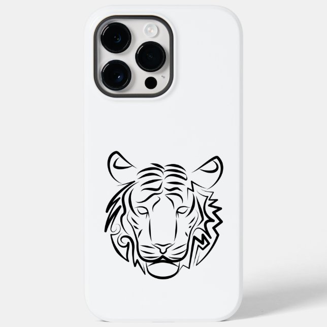 Schwarz-Weiß-Tiger Case-Mate iPhone 14 Pro Max Hülle (Rückseite)