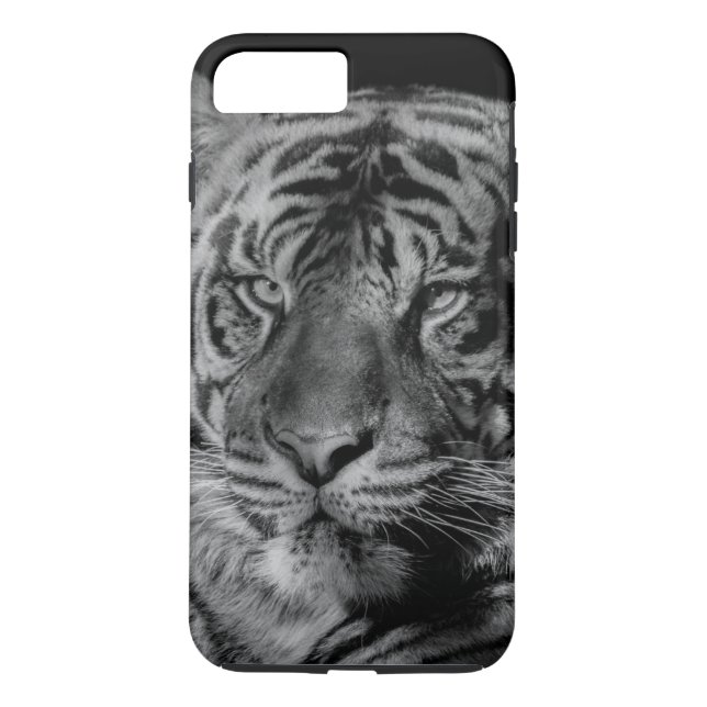Schwarz-Weiß-Tiger Case-Mate iPhone Hülle (Rückseite)
