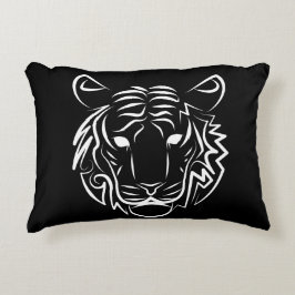 Schwarz-Weiß-Tiger Dekokissen