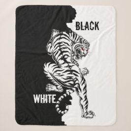 Schwarz-Weiß-Tiger-Gepäck-Anhänger dreimal wallet Sherpadecke