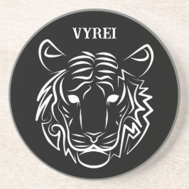 Schwarz-Weiß-Tiger Getränkeuntersetzer