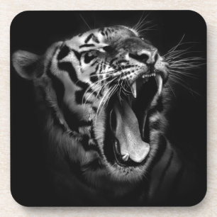 Schwarz-Weiß-Tiger Getränkeuntersetzer