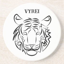 Schwarz-Weiß-Tiger Getränkeuntersetzer