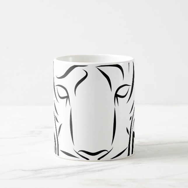 Schwarz-Weiß-Tiger Kaffeetasse (Mittel)