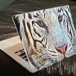 Schwarz-Weiß-Tiger Moderne Laptop-Aufkleber Aufkleber