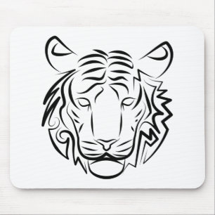 Schwarz-Weiß-Tiger Mousepad