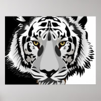 Schwarz-weiß Tiger