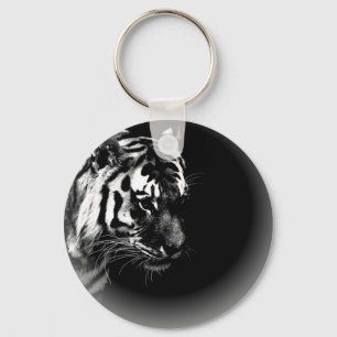 Schwarz-Weiß-Tiger Schlüsselanhänger
