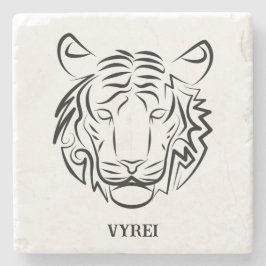 Schwarz-Weiß-Tiger Steinuntersetzer