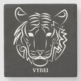 Schwarz-Weiß-Tiger Steinuntersetzer