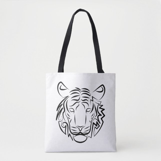 Schwarz-Weiß-Tiger Tasche (Vorderseite)