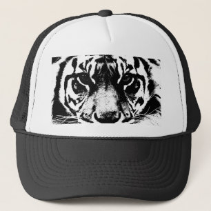 Schwarz-Weiß-Tiger Truckerkappe
