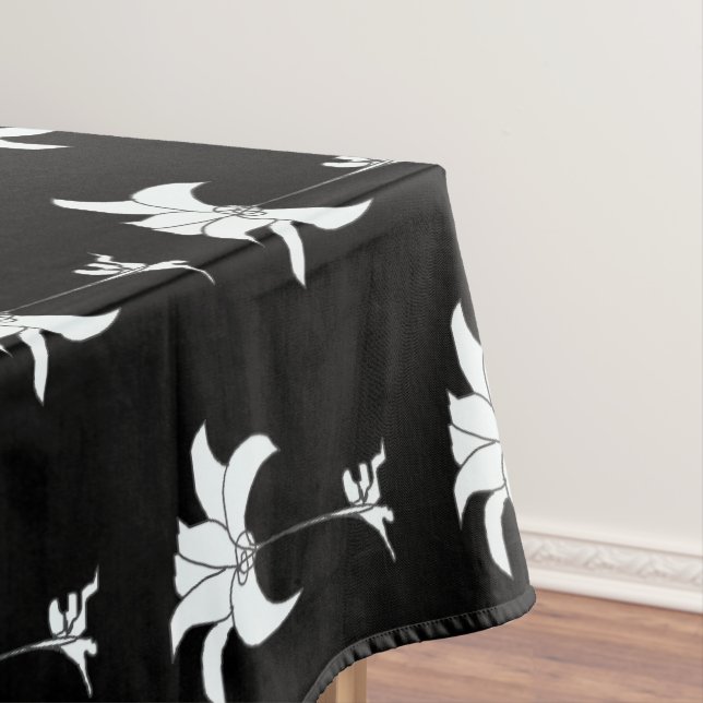 Schwarz-weiß Tischdecke (Beispiel)