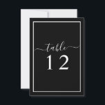 Schwarz-Weiß-Tischnummer Einladung<br><div class="desc">Ich bin stolz auf all meine Entwürfe, wenn Sie Fragen haben, individuelle Änderungen am Design gewollt haben oder gewollt, Dinge zu koordinieren, um zu entsprechen, und benötigen mich, um es zu erstellen, kontaktieren Sie Megan bitte direkt mit Emma Sue Bow-tique unter megan@emmasuebowtique.com . Zazzle bietet nun digitale Dateien an, aber...</div>