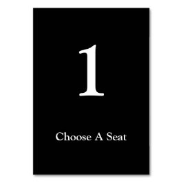 Schwarz/Weiß-Tischnummer Tischnummer