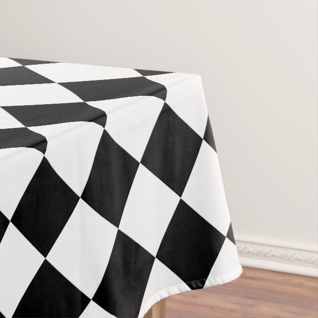 Schwarz-Weiß-Tischsportarten Tischdecke (Beispiel)