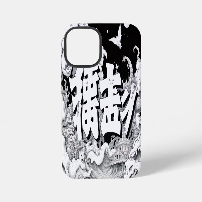 Schwarz-Weiß-Tokio iPhone 12 Mini Hülle (Rückseite)