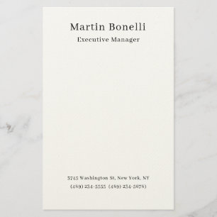Schwarz-Weiß-Trendy-Minimal-Einfach Briefpapier