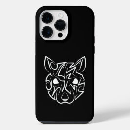 Schwarz-Weiß-Tribal iPhone 14 Pro Max Hülle