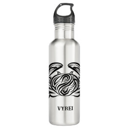 Schwarz-Weiß-Tribal-Krabbe Edelstahlflasche