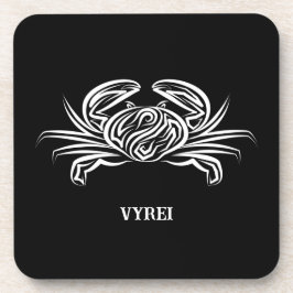 Schwarz-Weiß-Tribal-Krabbe Getränkeuntersetzer