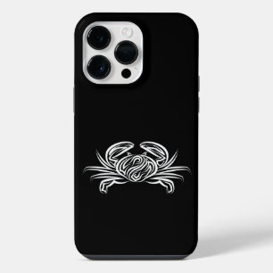 Schwarz-Weiß-Tribal-Krabbe iPhone 14 Pro Max Hülle