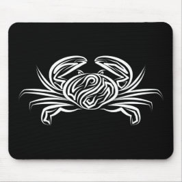 Schwarz-Weiß-Tribal-Krabbe Mousepad