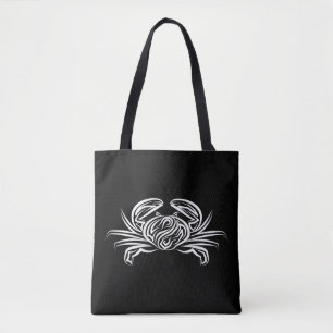 Schwarz-Weiß-Tribal-Krabbe Tasche