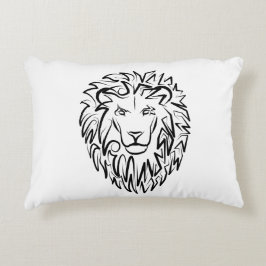 Schwarz-Weiß-Tribal-Lion Dekokissen
