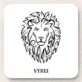 Schwarz-Weiß-Tribal-Lion Getränkeuntersetzer