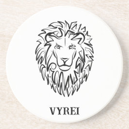 Schwarz-Weiß-Tribal-Lion Getränkeuntersetzer