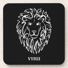 Schwarz-Weiß-Tribal-Lion Getränkeuntersetzer