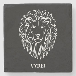 Schwarz-Weiß-Tribal-Lion Steinuntersetzer